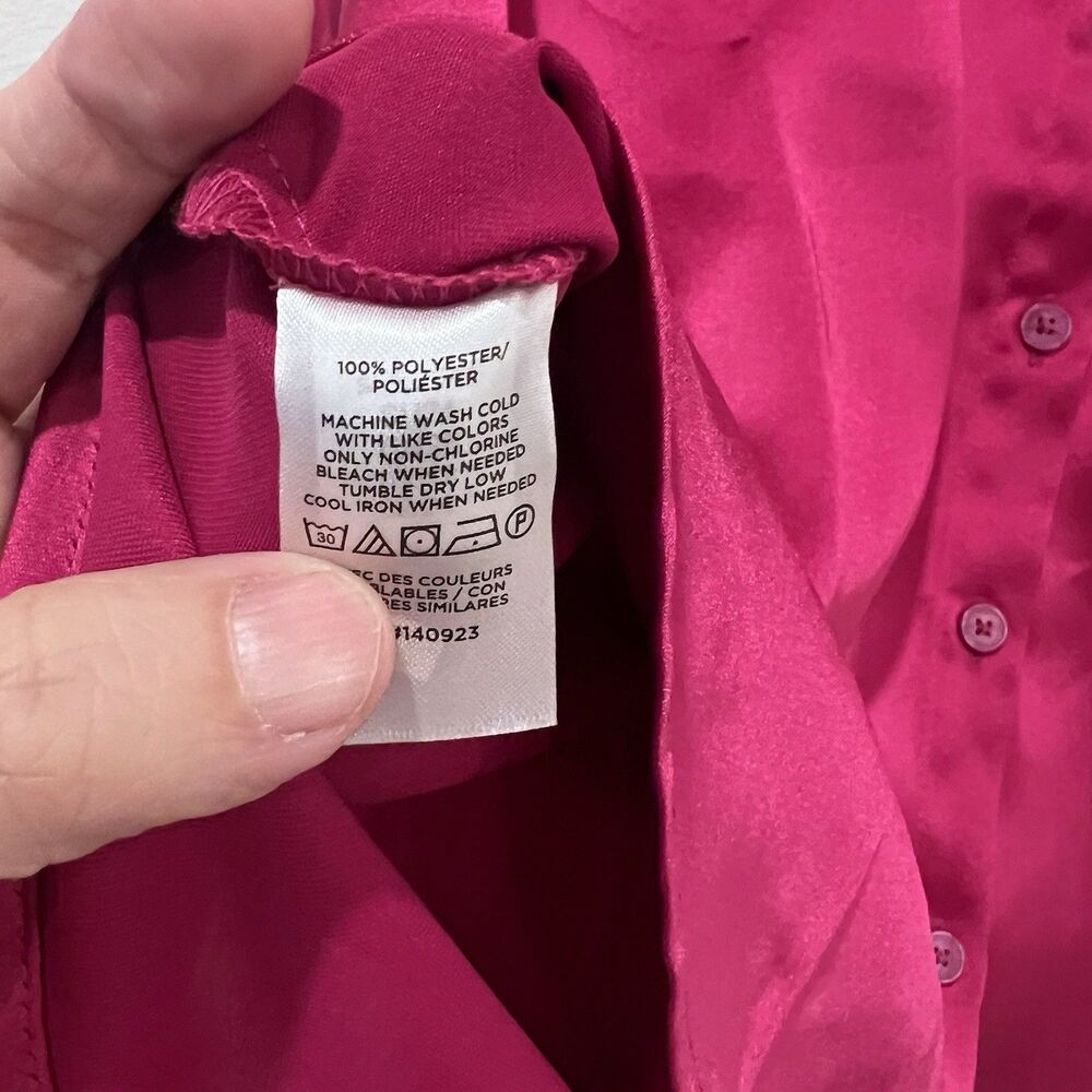 Loft Women’s Boxy Oversized Pink Button Up Shirt Small - Picture 5 of 8